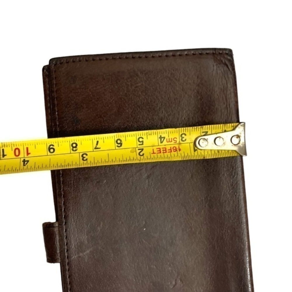 Coach vintage brown leather checkbook slipcover - Picture 8 of 11